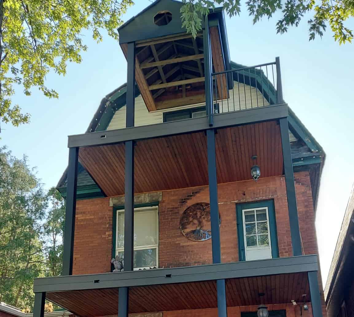 3 Story Composite Deck without Railing in Ottawa