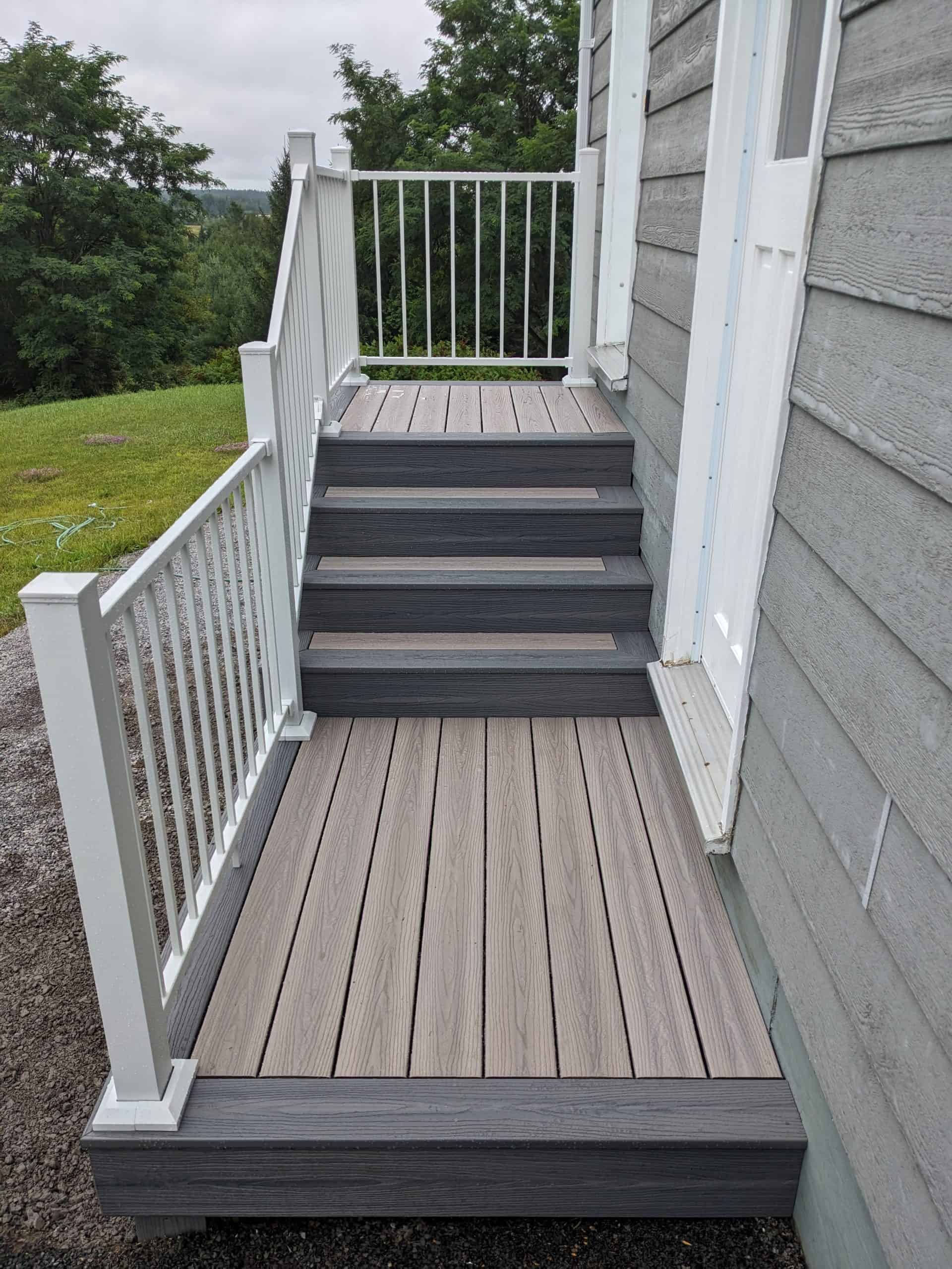 Cabana Beach House with white Railing Porch Deck