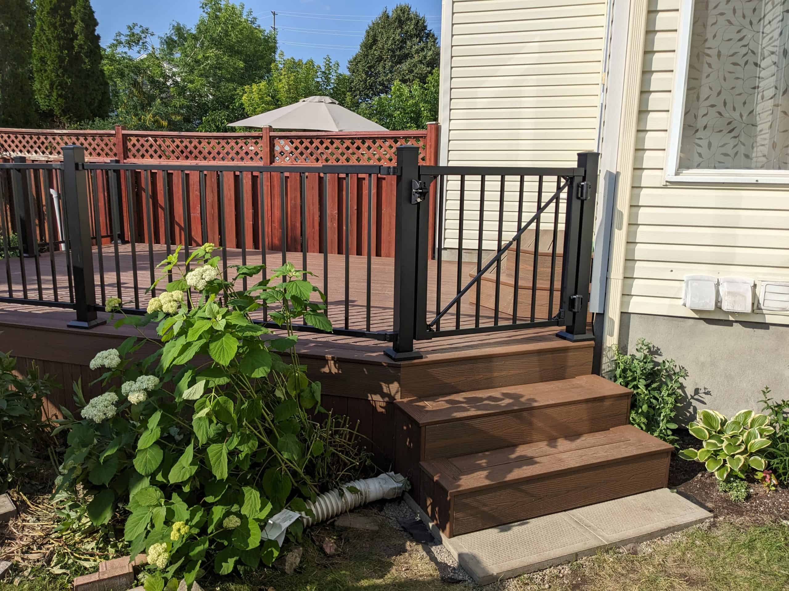 Black Railing Gate in Ontario