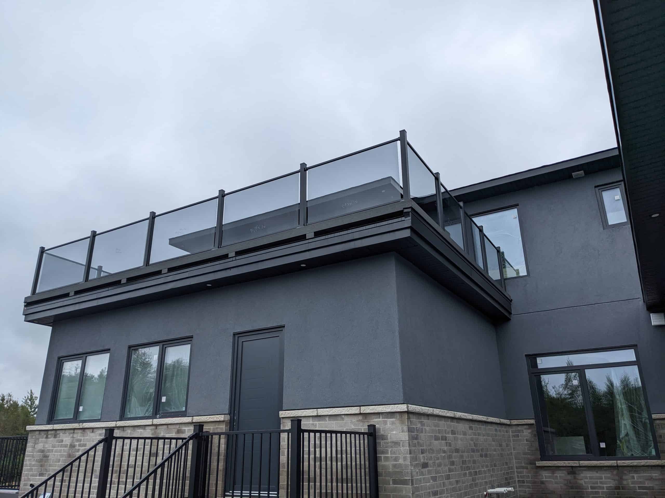 Cabana Rooftop Deck with Glass Rail in Ottawa