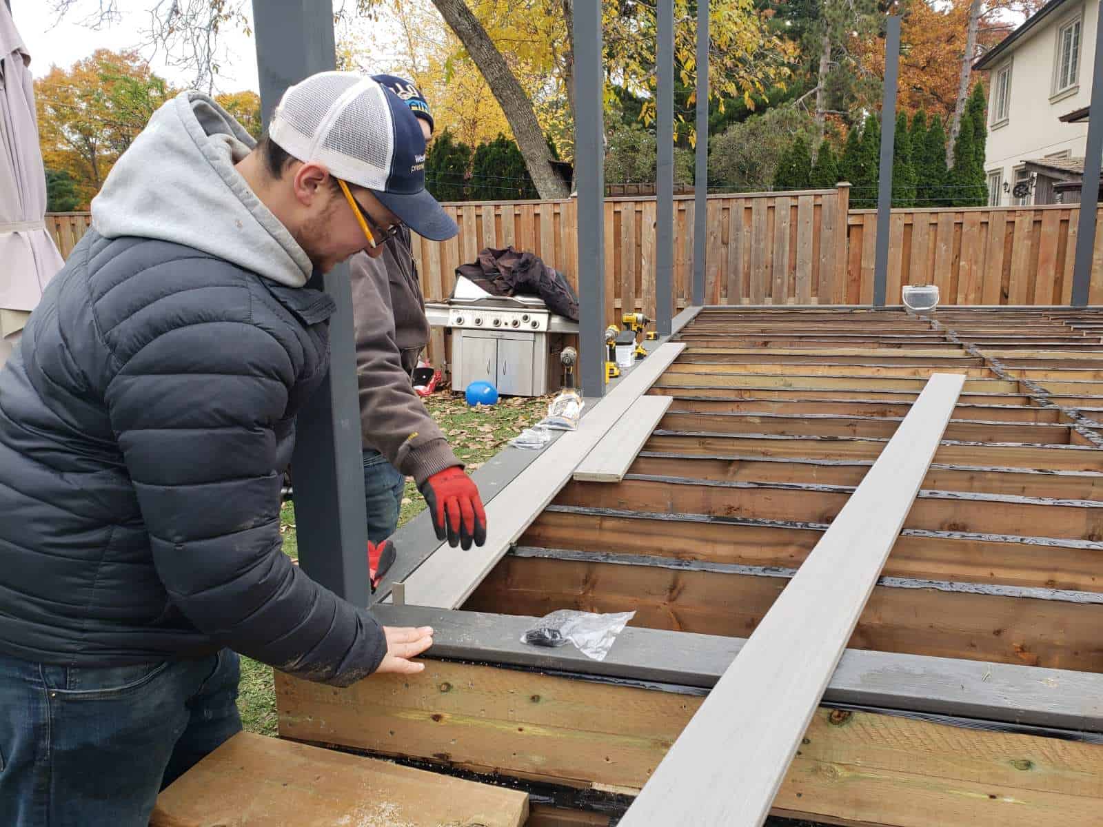 Ottawa Deck Builders work on the project